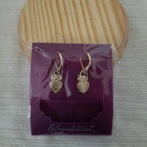 Magnabilities Gold Owl Earrings